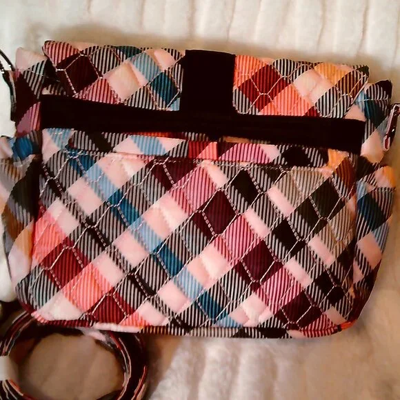 Lug Pink Plaid Harness Crossbody Bag in Pristine Pre-owned Condition - Picture 2 of 7